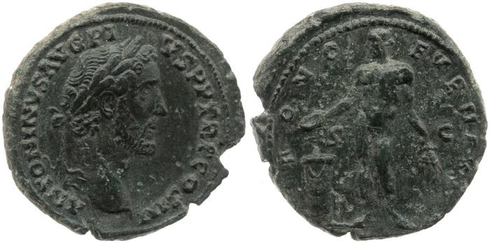 RIC III Antoninus Pius 676, реверс, bm