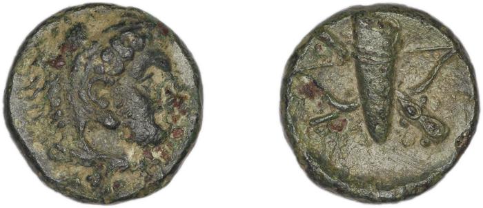 Erythrae Kinns 1980 Period I, AE 4, реверс, bm