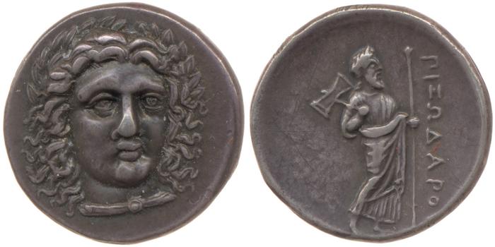 Pixodarus of Caria Halicarnassus Konuk 1998 A1, реверс, bm