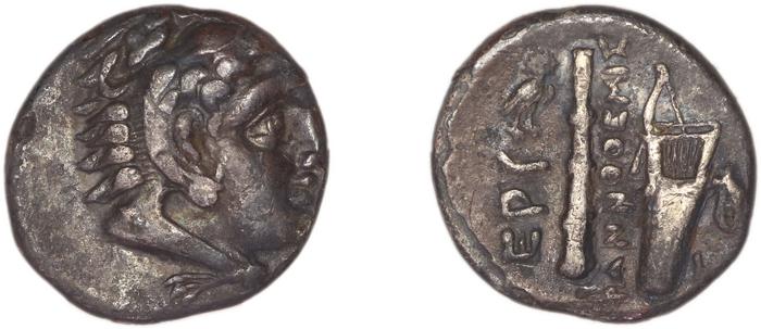 Erythrae Kinns 1980 Period II.2, AR 1, реверс, bm