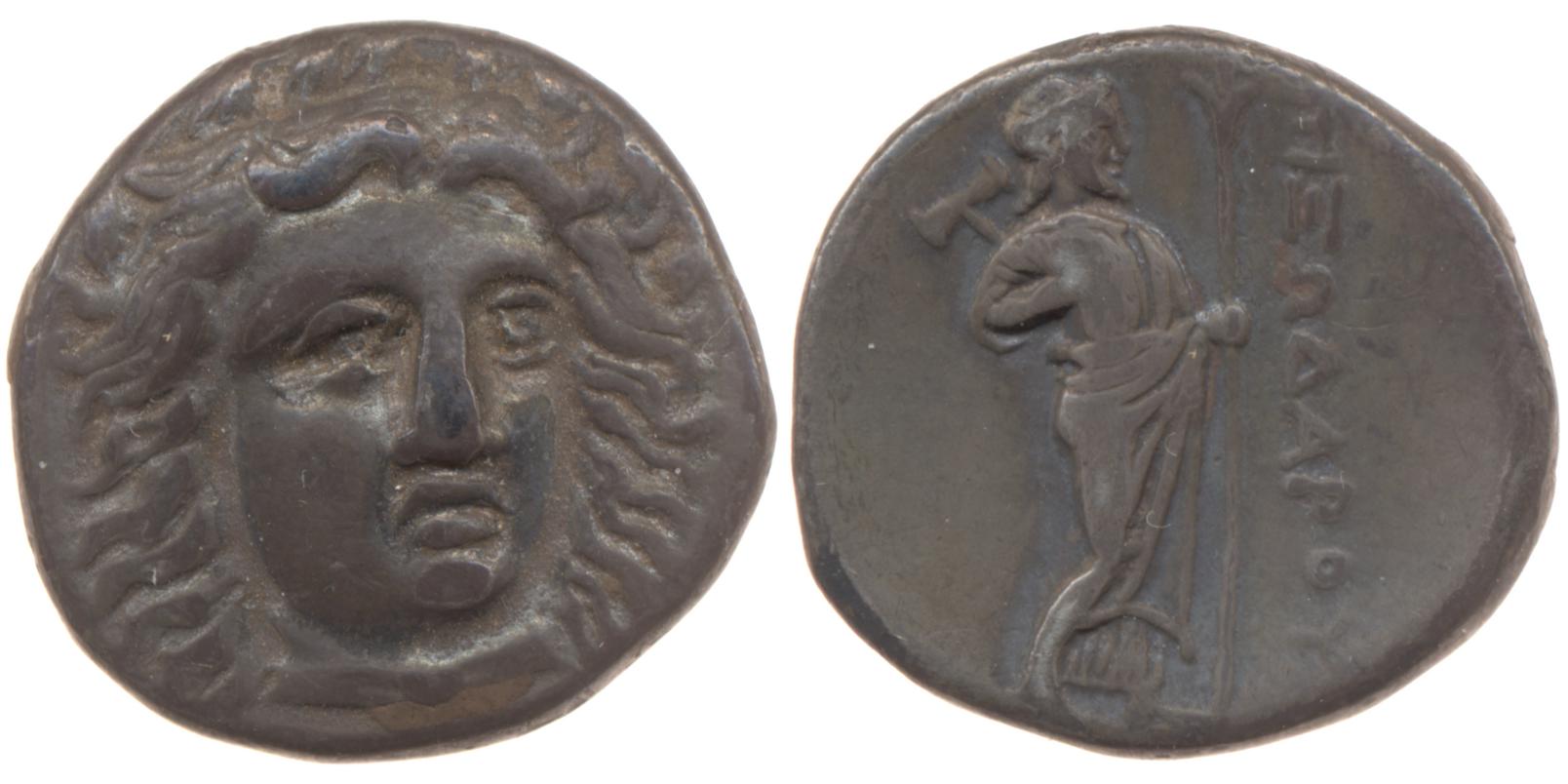 Pixodarus of Caria Halicarnassus Konuk 1998 A1, аверс, bm