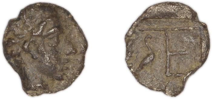 Colophon Milne 1941 Period II, quarter-obols, реверс, bm