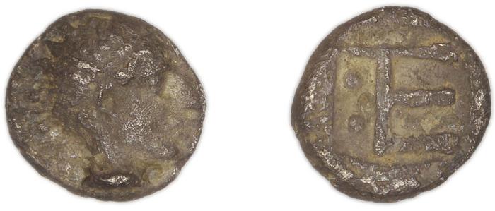 реверс Colophon Milne 1941 Period II, quarter-obols
