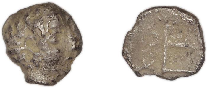 Colophon Milne 1941 Period II, quarter-obols, реверс, bm