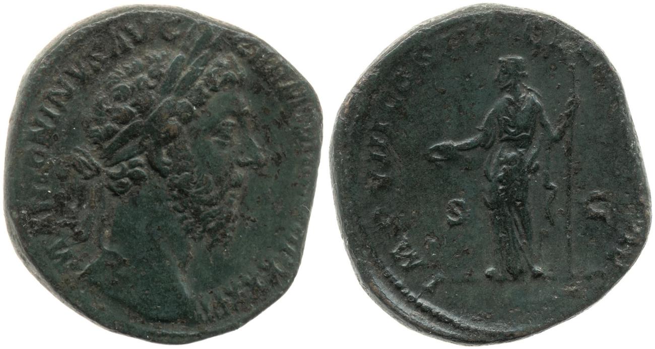 RIC III Marcus Aurelius 1160, аверс, bm