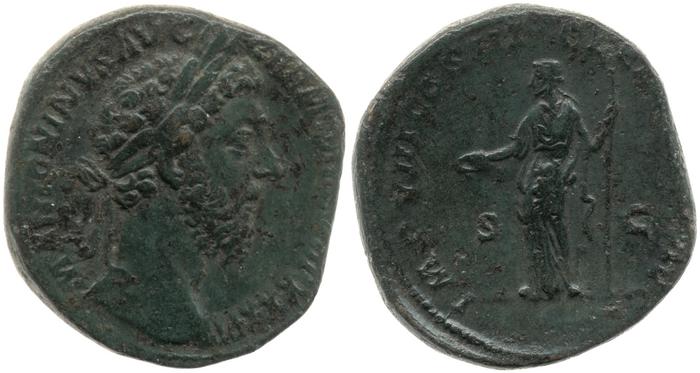 RIC III Marcus Aurelius 1160, реверс, bm
