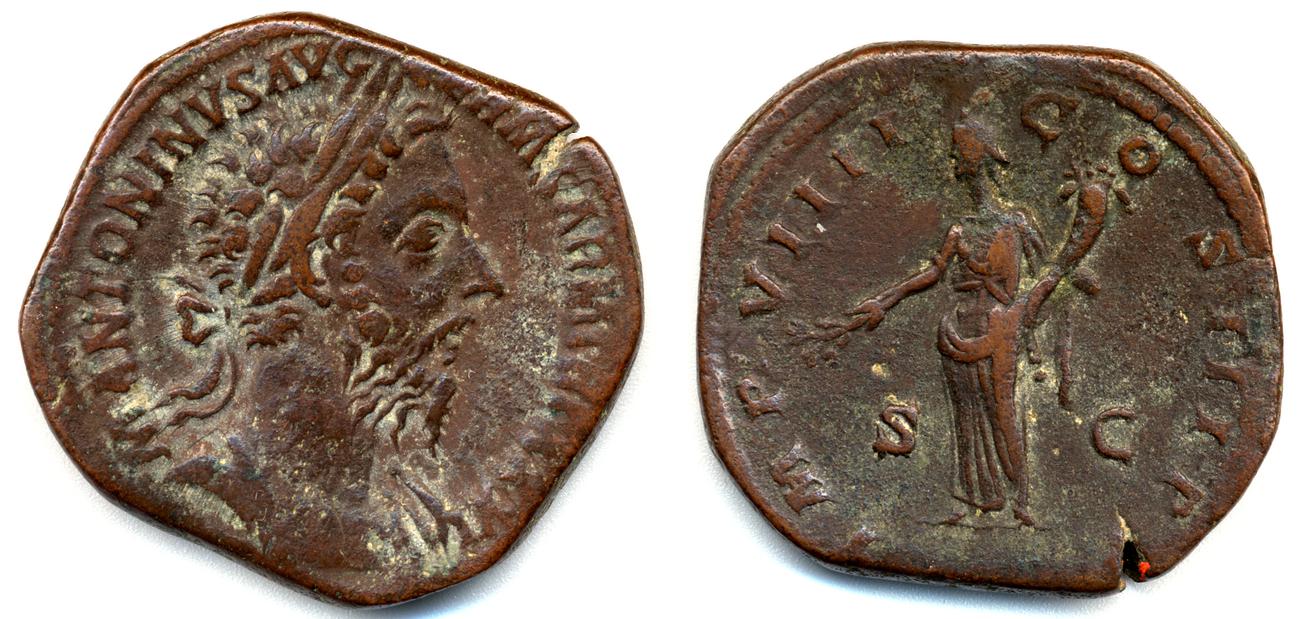 аверс RIC III Marcus Aurelius 1216