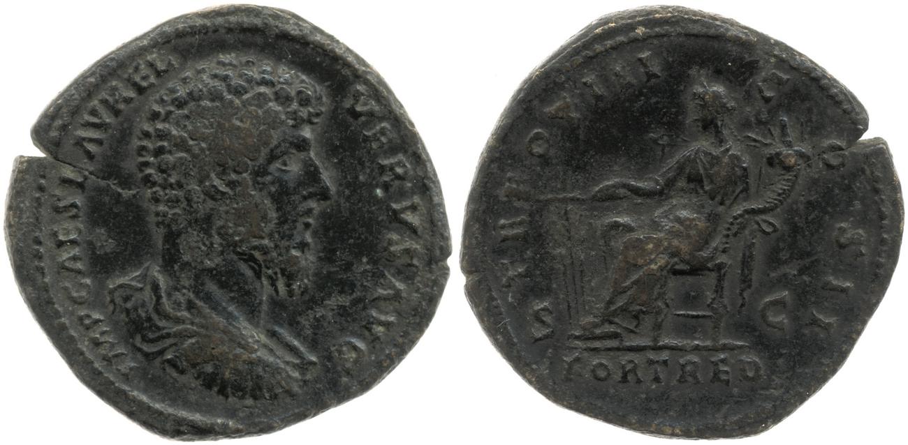аверс RIC III Marcus Aurelius 1342