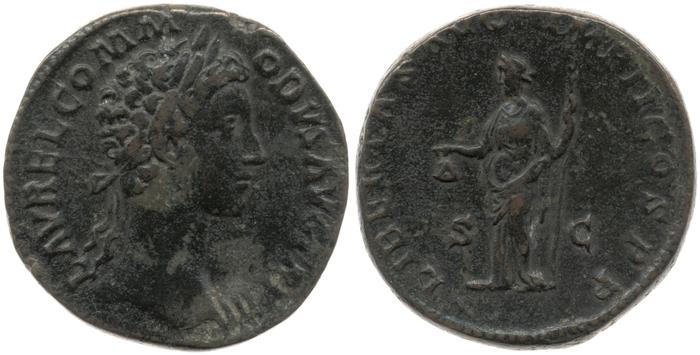 RIC III Marcus Aurelius 1588, реверс, bm