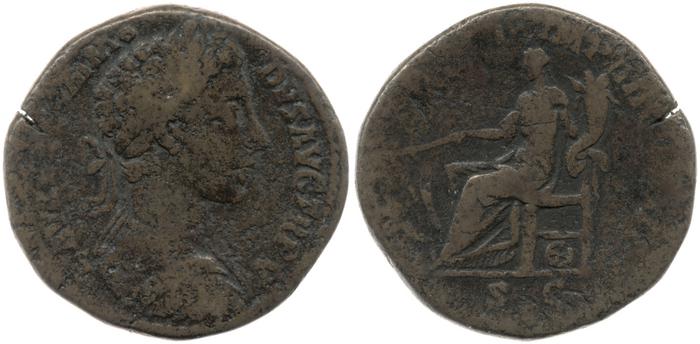 RIC III Marcus Aurelius 295, реверс, bm
