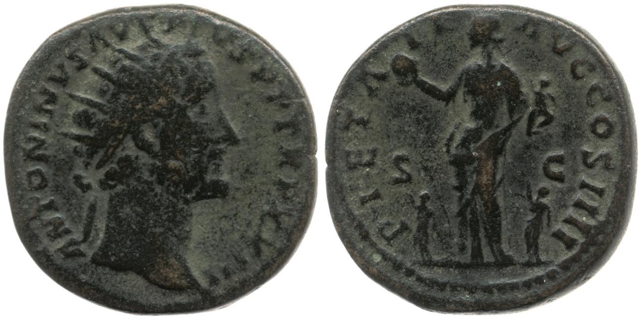 RIC III Antoninus Pius 1035, аверс, bm