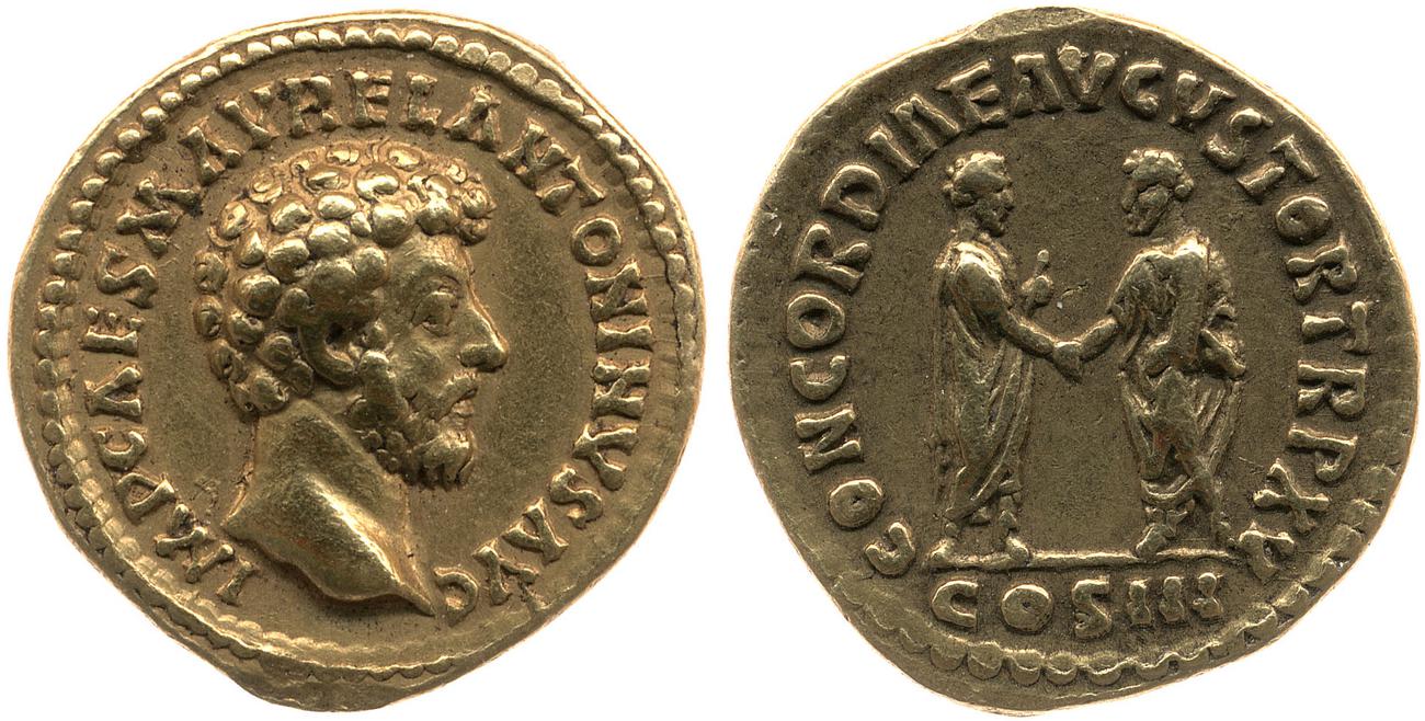 аверс RIC III Marcus Aurelius 8