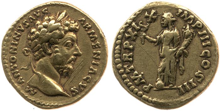 RIC III Marcus Aurelius 131, реверс, bm