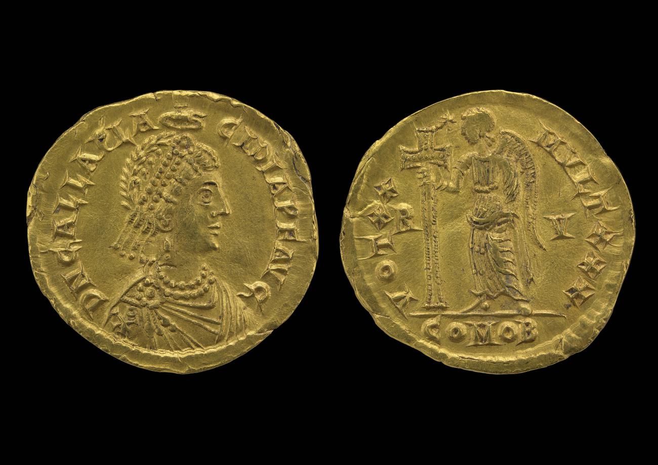 RIC X Valentinian III 2012, аверс, bm