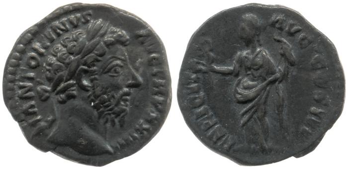 RIC III Marcus Aurelius 218, реверс, bm