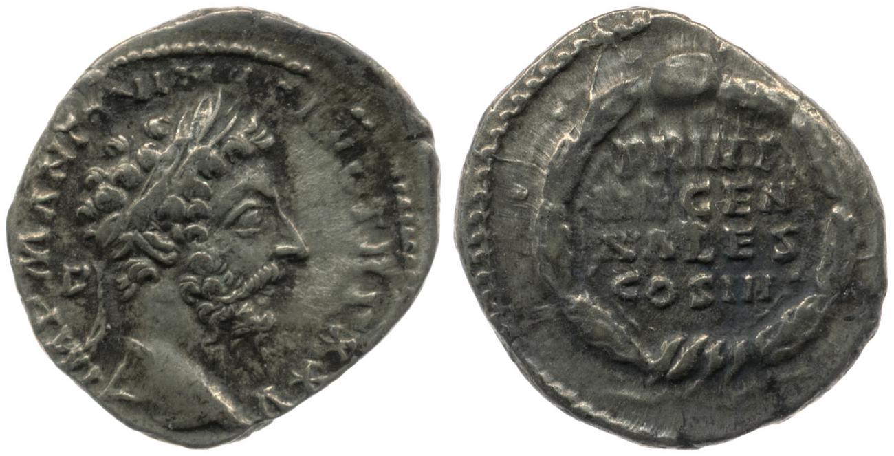 RIC III Marcus Aurelius 245, аверс, bm