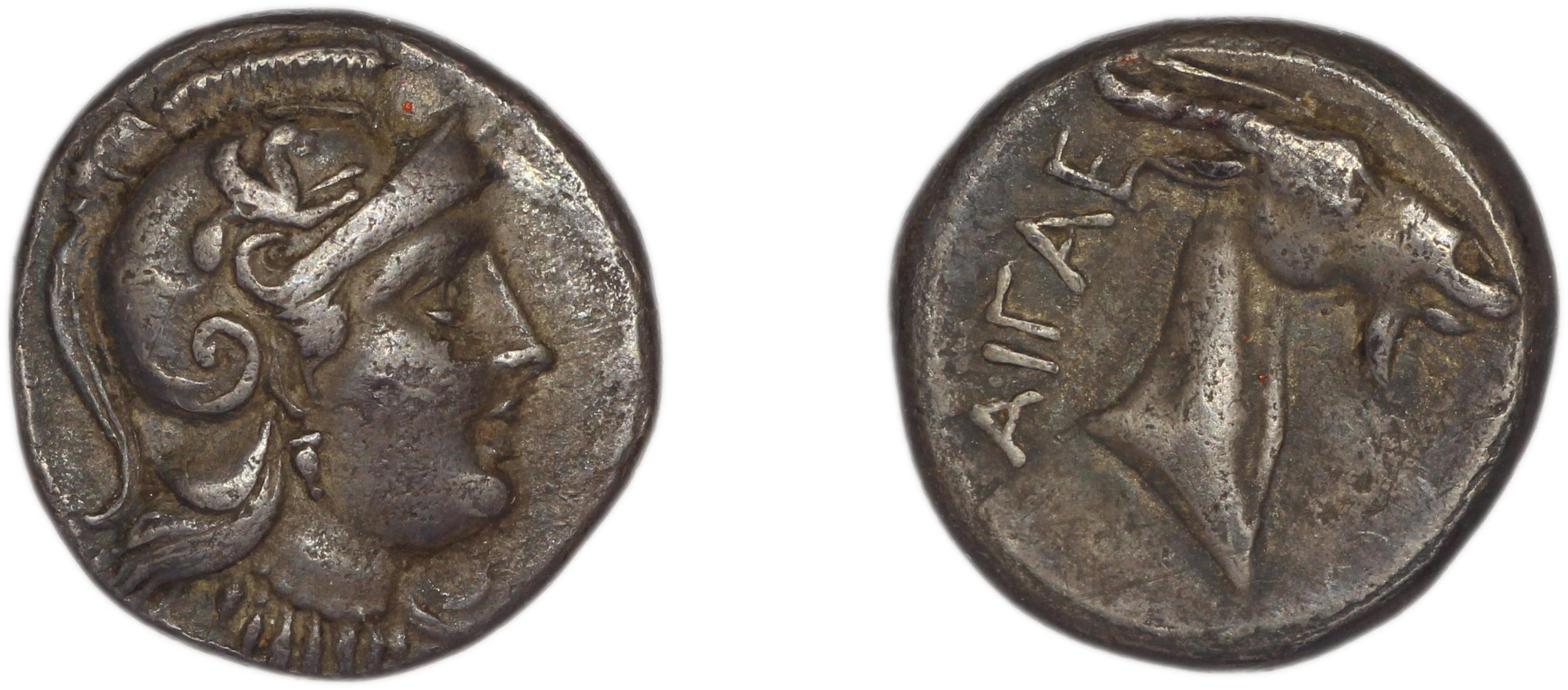 аверс Aegae, Aeolis BMC Aegae 1