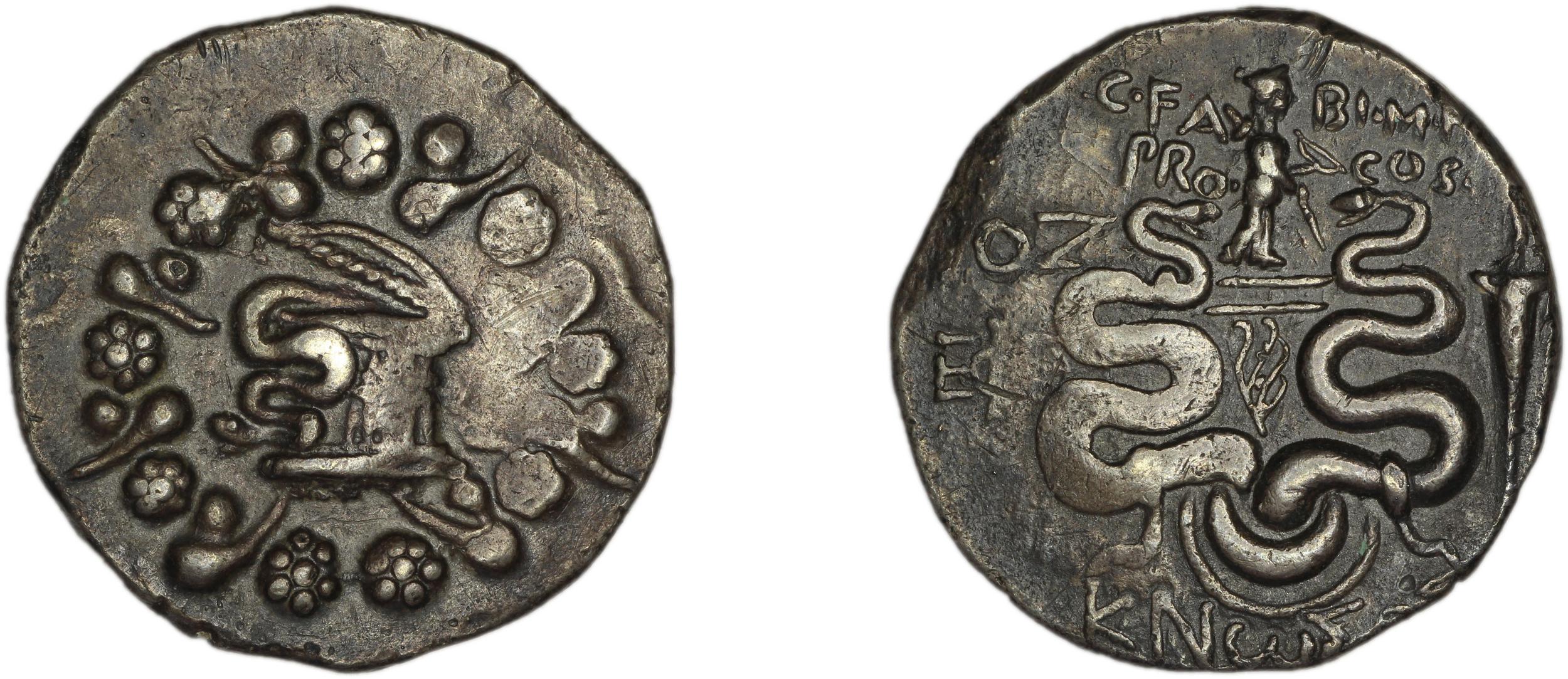 аверс C. Fabius M.f., governor of Asia Ephesus Metcalf 2017 VIII