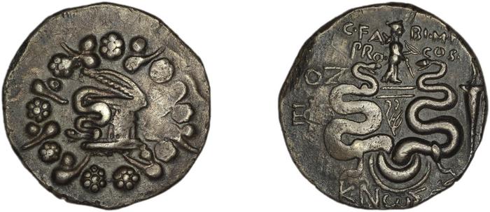 реверс C. Fabius M.f., governor of Asia Ephesus Metcalf 2017 VIII