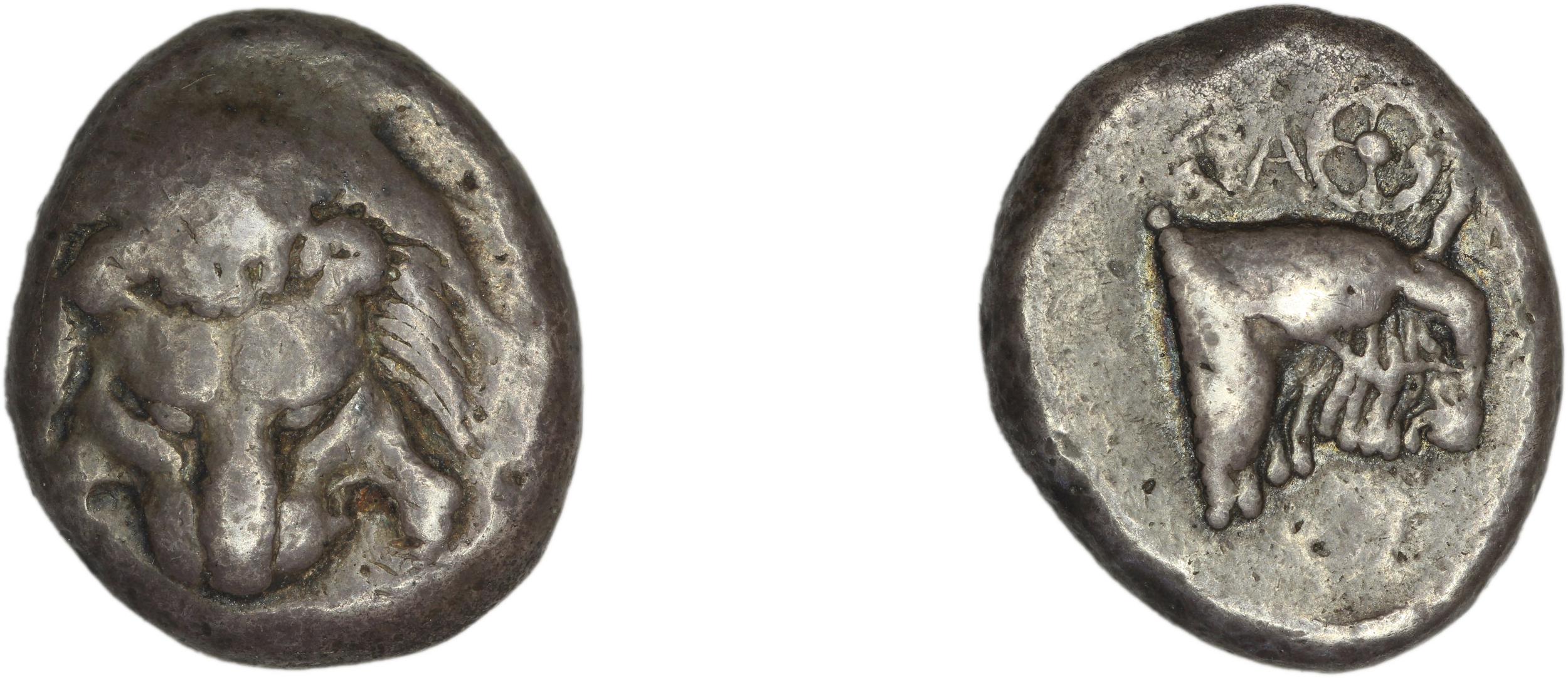 Samos Barron 1966 Class III tetradrachms, аверс, bm