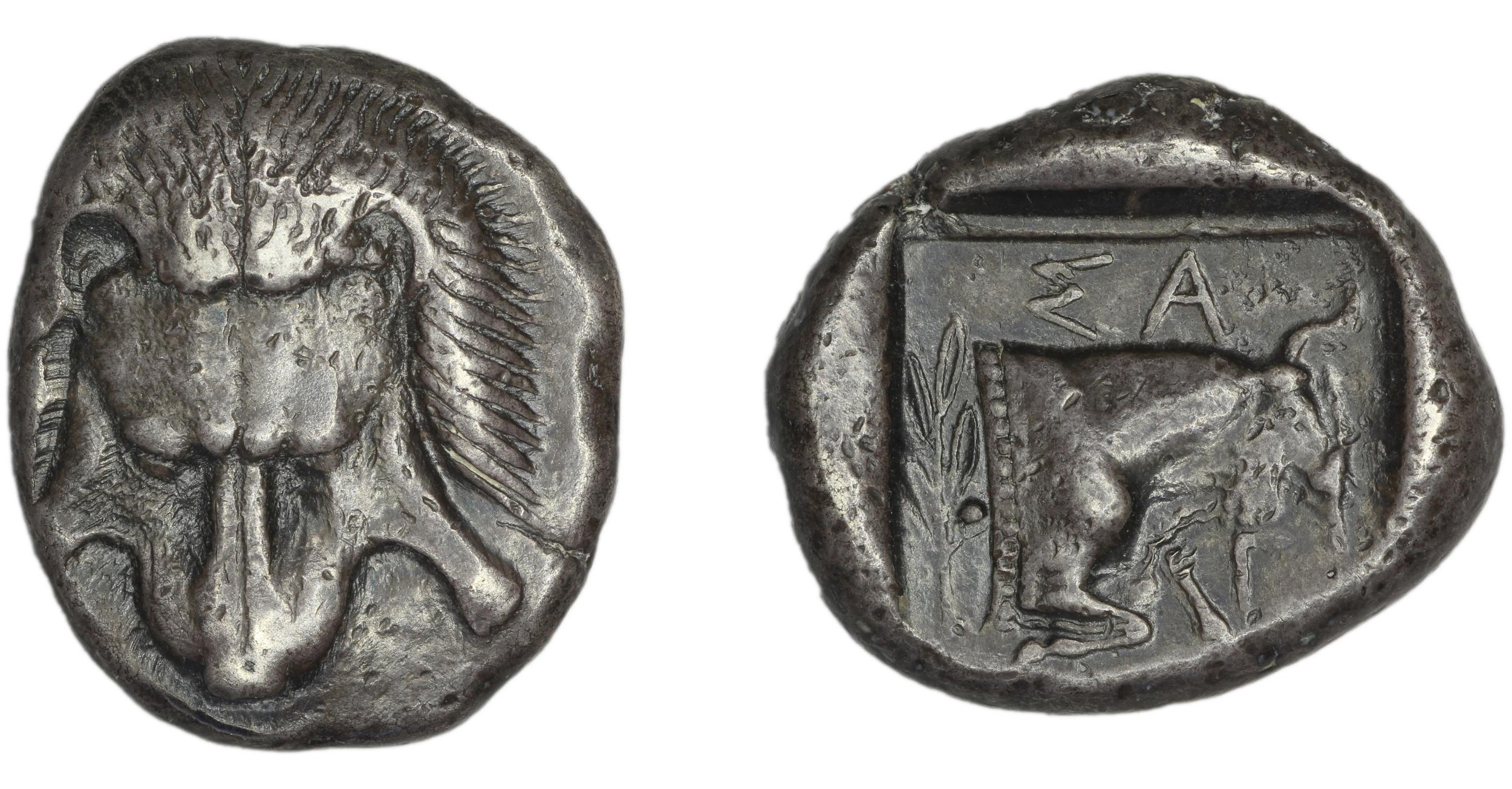 Samos Barron 1966 Class VII tetradrachms, аверс, bm