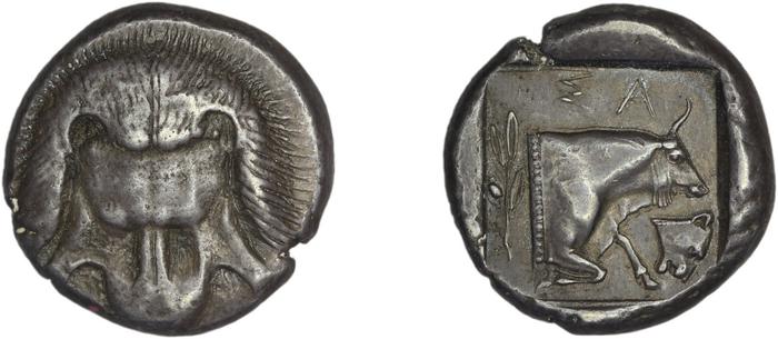 Samos Barron 1966 Class VII tetradrachms, реверс, bm