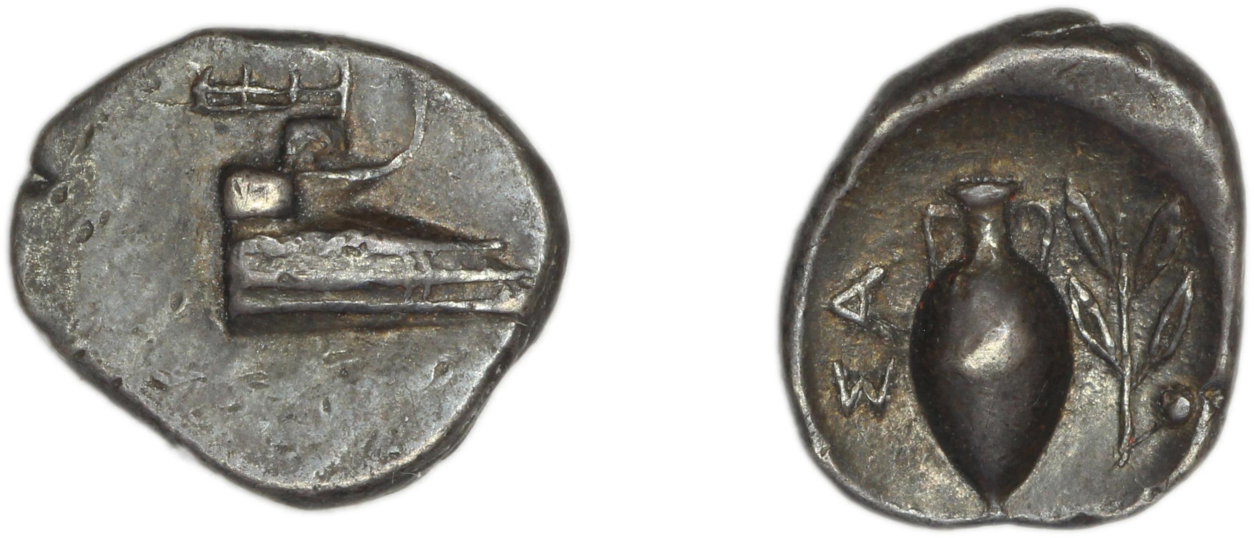 Samos Barron 1966 Samian trihemiobols, аверс, bm