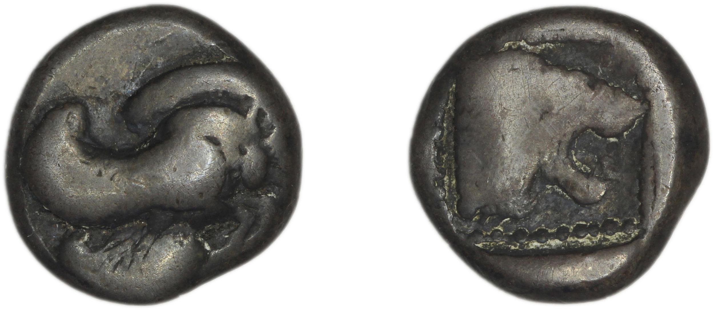 Samos Barron 1966 Class 1 triobols, аверс, bm