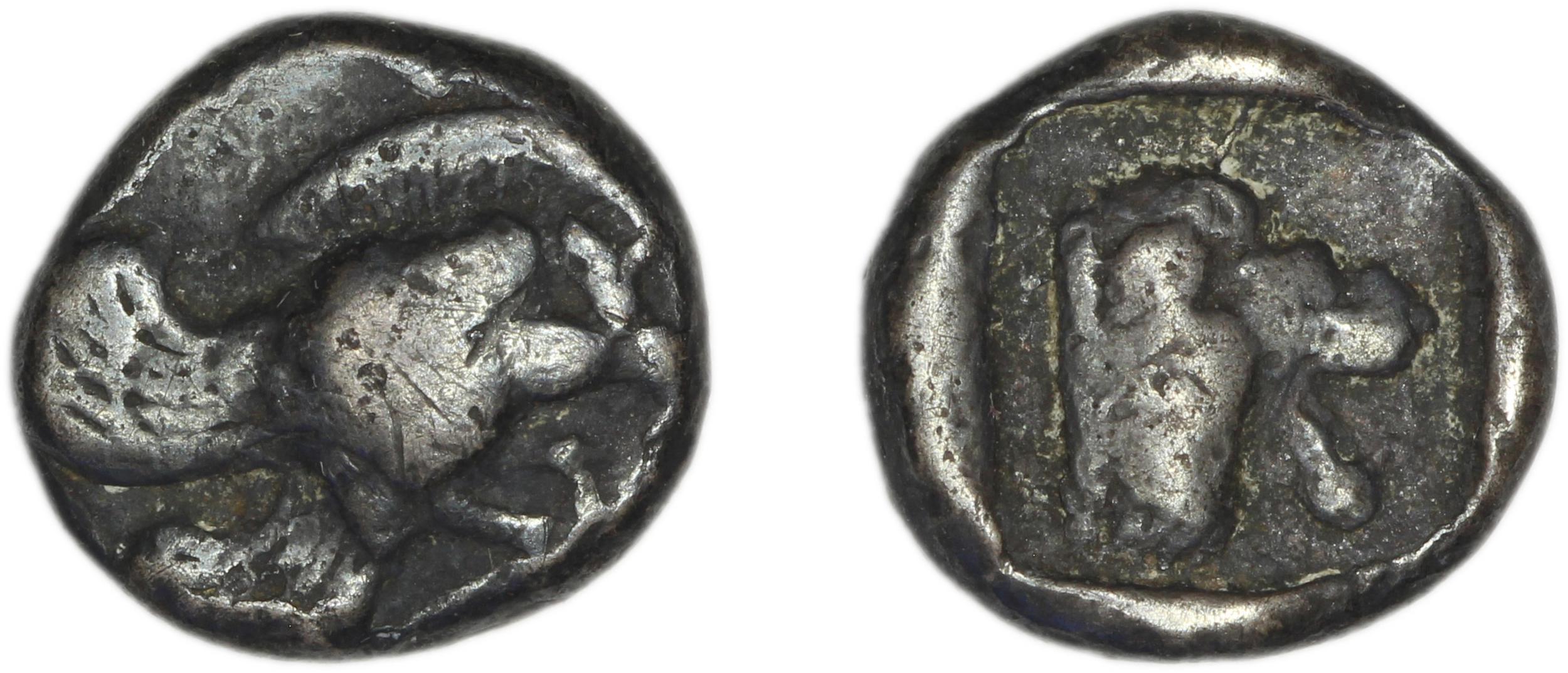 Samos Barron 1966 Class 2 triobols, аверс, bm