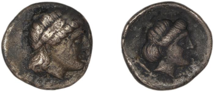 Mytilene Babelon 1910 2237-8, реверс, bm