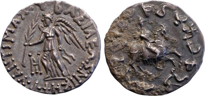 Bactrian and Indo-Greek Coinage Antimachus II 1.3, bm