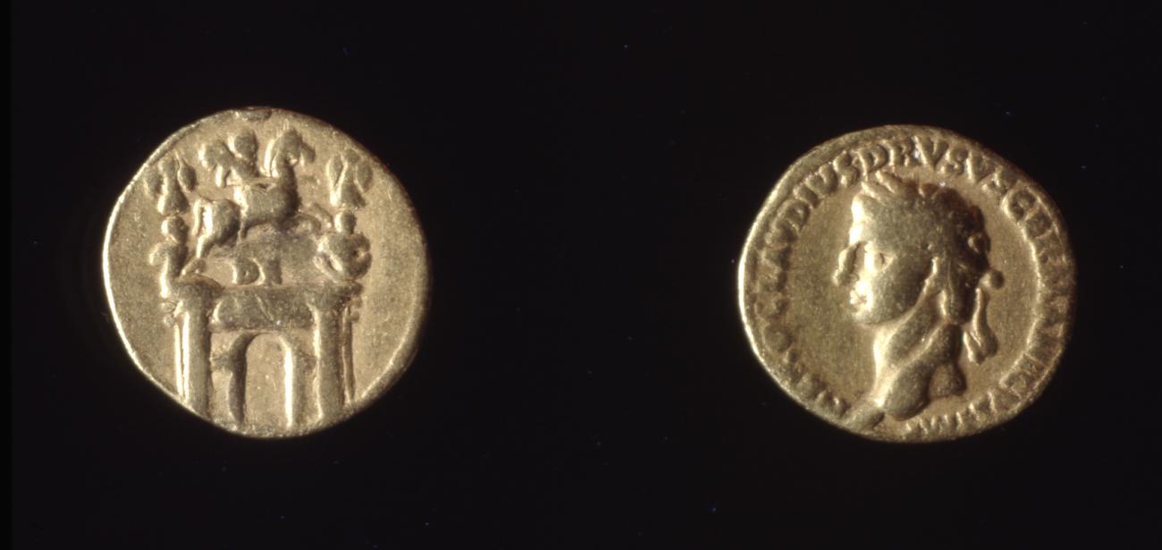 RIC I (second edition) Claudius 69, аверс, bm