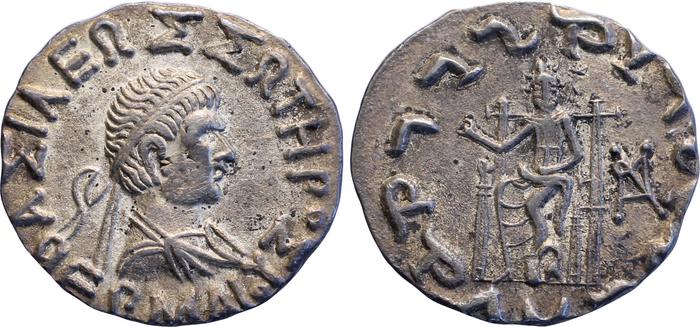 аверс Bactrian and Indo-Greek Coinage Hermaeus 10.13