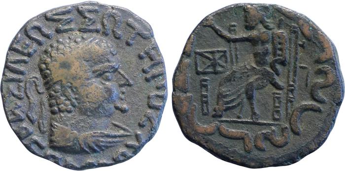 аверс Bactrian and Indo-Greek Coinage Hermaeus 20.1.10