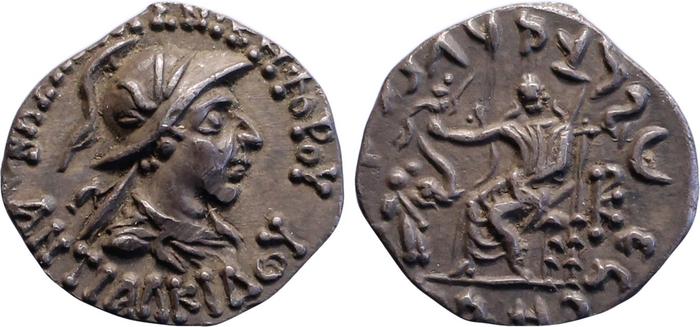 Bactrian and Indo-Greek Coinage Antialcidas 15.1, bm