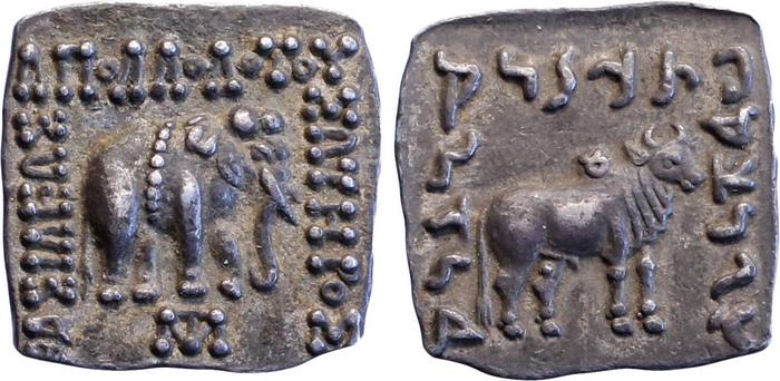 Bactrian and Indo-Greek Coinage Apollodotus I 4.6, bm