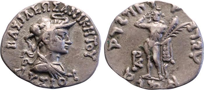 Bactrian and Indo-Greek Coinage Lysias 8.1, bm