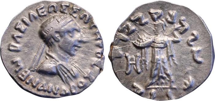 Bactrian and Indo-Greek Coinage Menander I 13.19, bm
