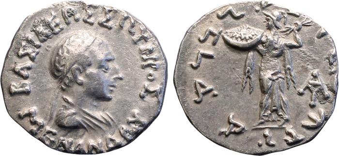 Bactrian and Indo-Greek Coinage Menander I 13.3, bm