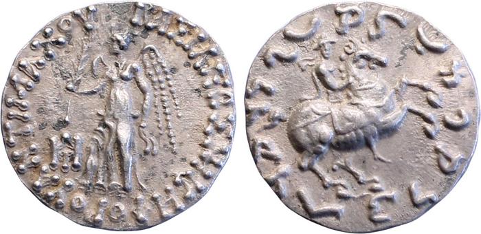 Bactrian and Indo-Greek Coinage Antimachus II 1.6, bm