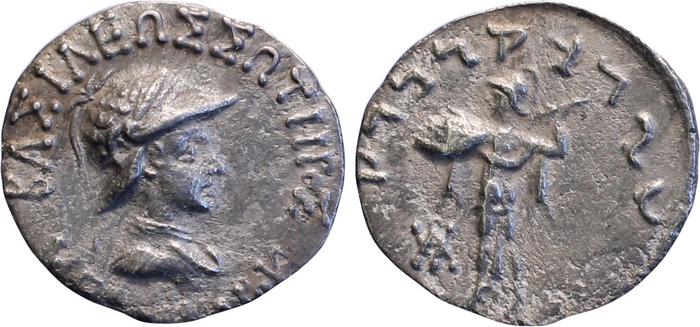 Bactrian and Indo-Greek Coinage Menander I 14.13, bm