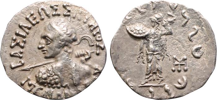 Bactrian and Indo-Greek Coinage Menander I 17.2, bm