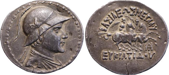 Bactrian and Indo-Greek Coinage Eucratides I 6.22, bm