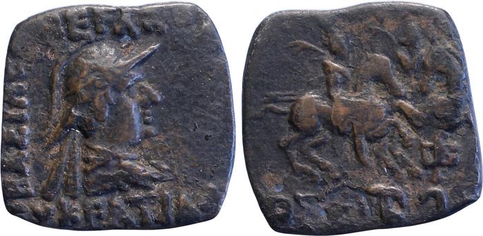 Bactrian and Indo-Greek Coinage Eucratides I 22.19, bm