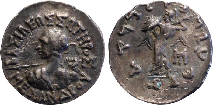 Bactrian and Indo-Greek Coinage Menander I 17.2, bm