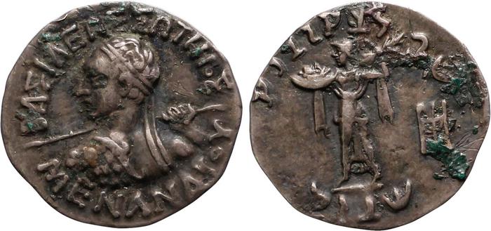 Bactrian and Indo-Greek Coinage Menander I 17.3, bm