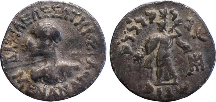 Bactrian and Indo-Greek Coinage Menander I 16.2, bm