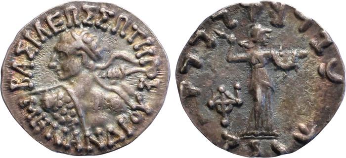 Bactrian and Indo-Greek Coinage Menander I 15.1, bm