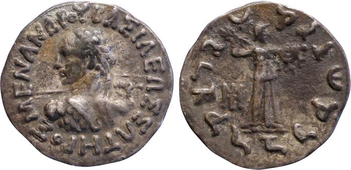 Bactrian and Indo-Greek Coinage Menander I 4.4, bm
