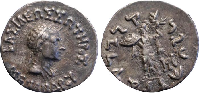 Bactrian and Indo-Greek Coinage Menander I 13.10, bm